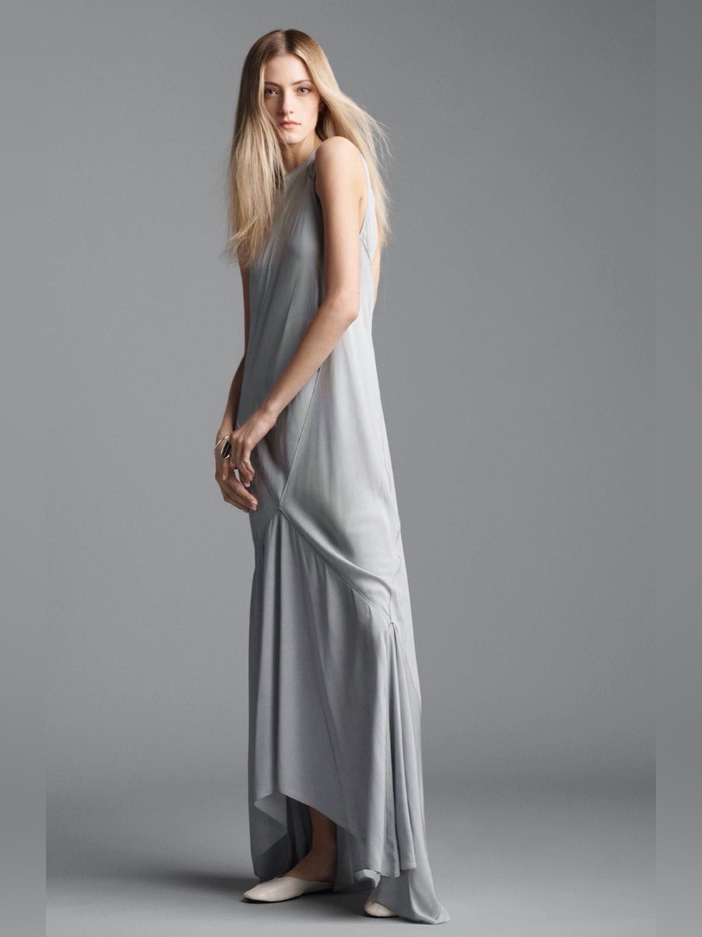 🔥🔥Zara Sleeveless Gray Maxi Dress